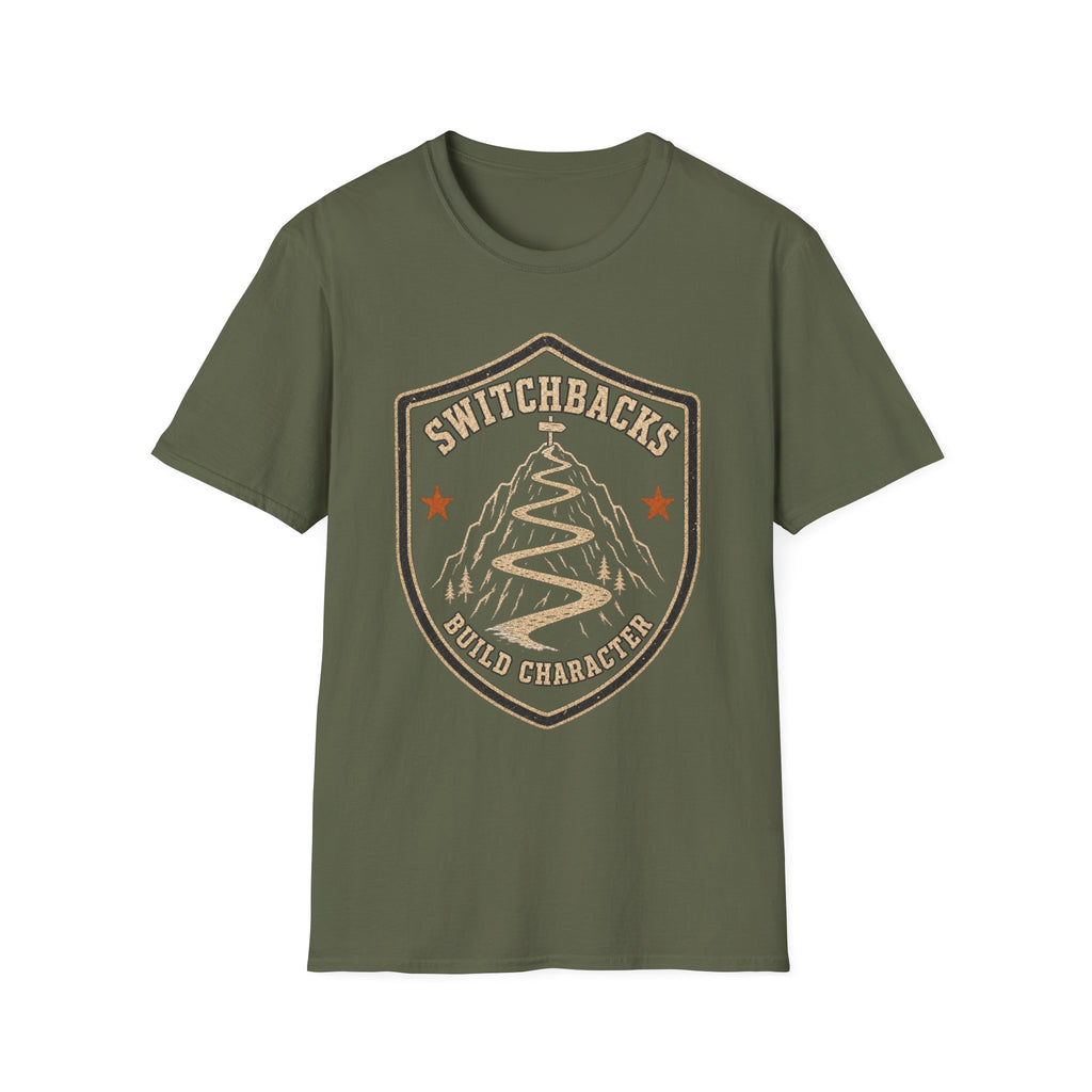 Switchbacks Build Character - Hiking Graphic T-Shirt