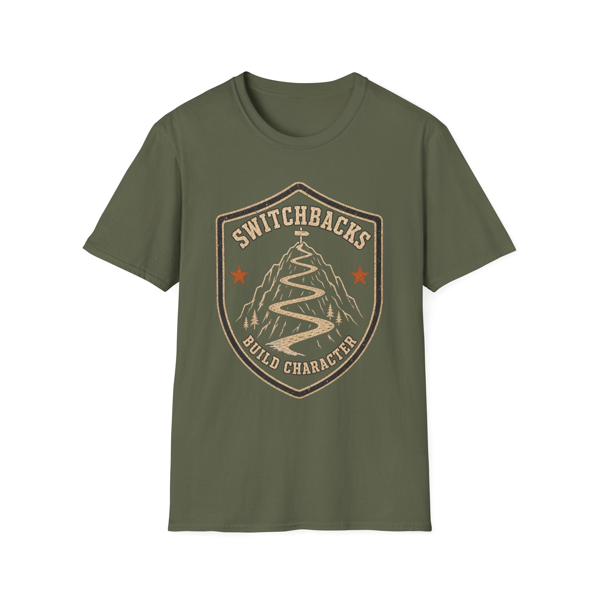 Switchbacks Build Character - Hiking Graphic T-Shirt