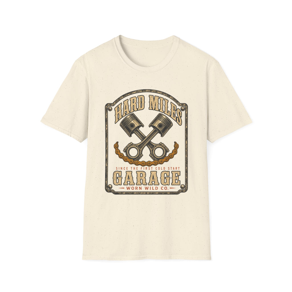 Hard Miles Garage - Motorcycles Graphic T-Shirt