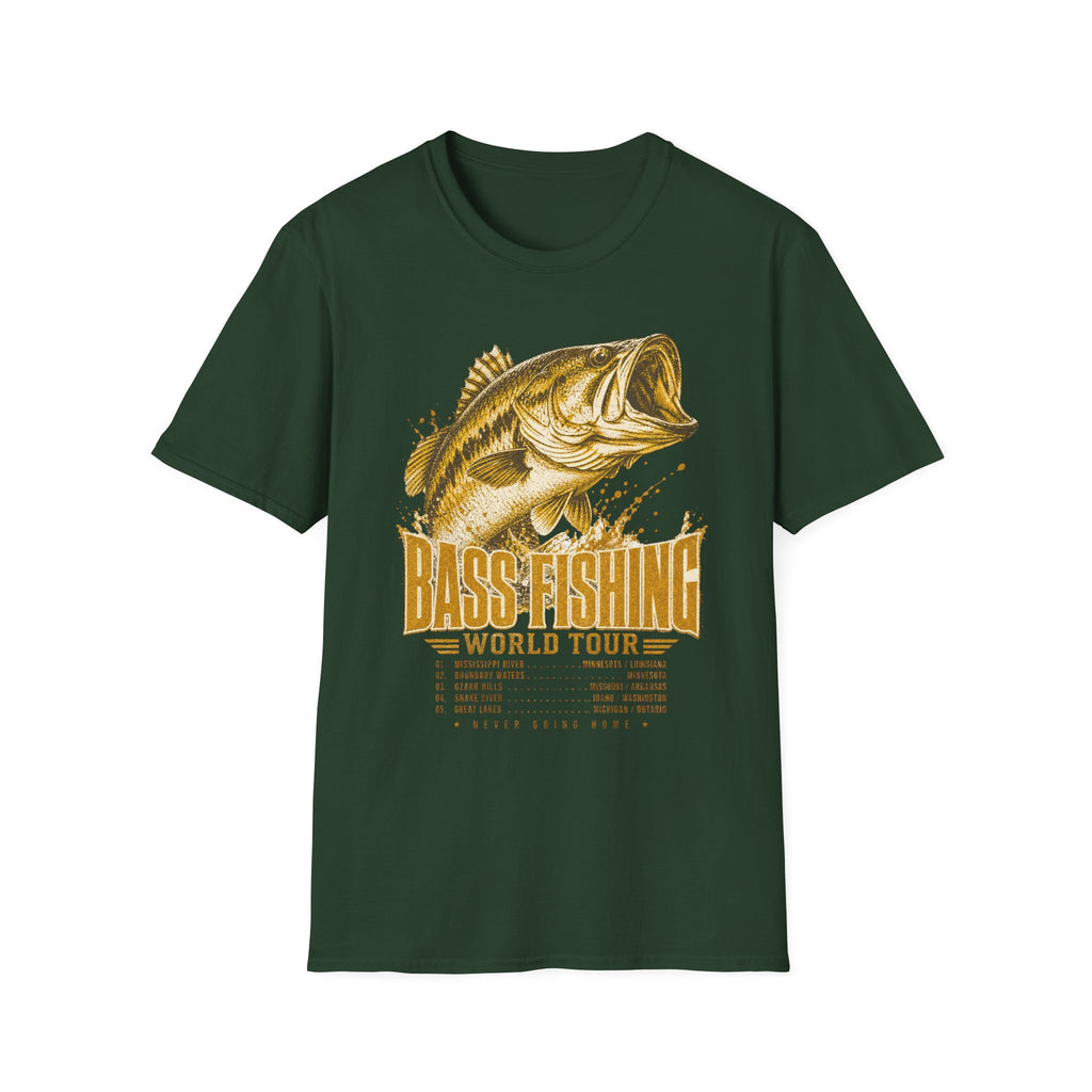 Bass Fishing World Tour - Fishing Graphic T-Shirt