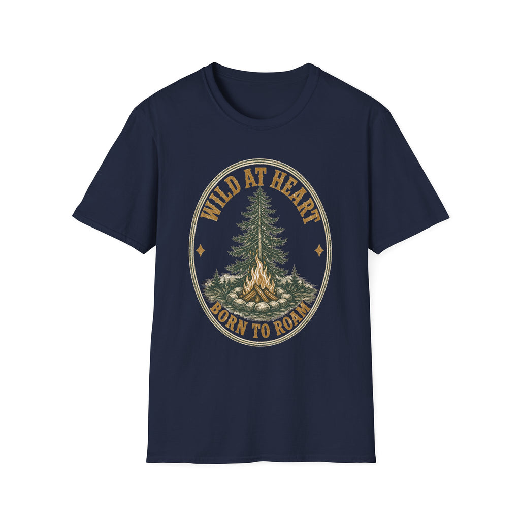 Wild at Heart Born to Roam - Camping Graphic T-Shirt