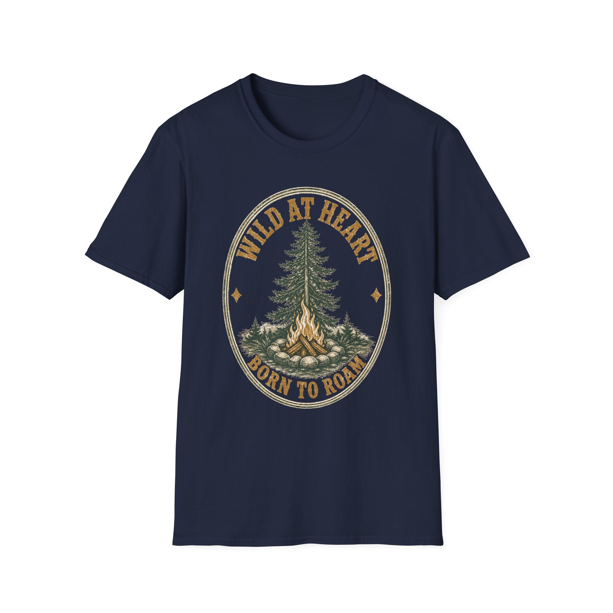 Wild at Heart Born to Roam - Camping Graphic T-Shirt