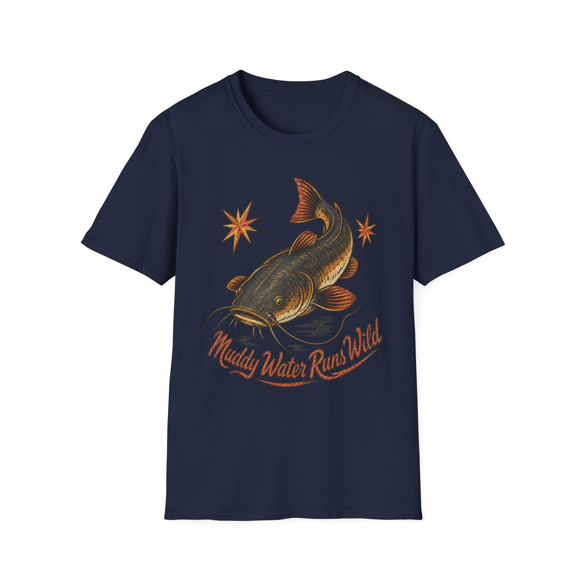 Muddy Water Runs Wild - Fishing Graphic T-Shirt