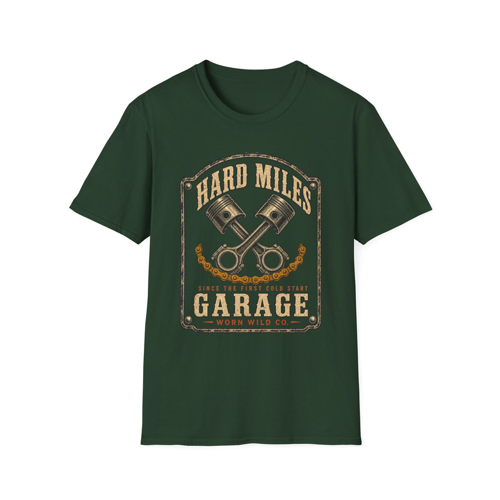 Hard Miles Garage - Motorcycles Graphic T-Shirt
