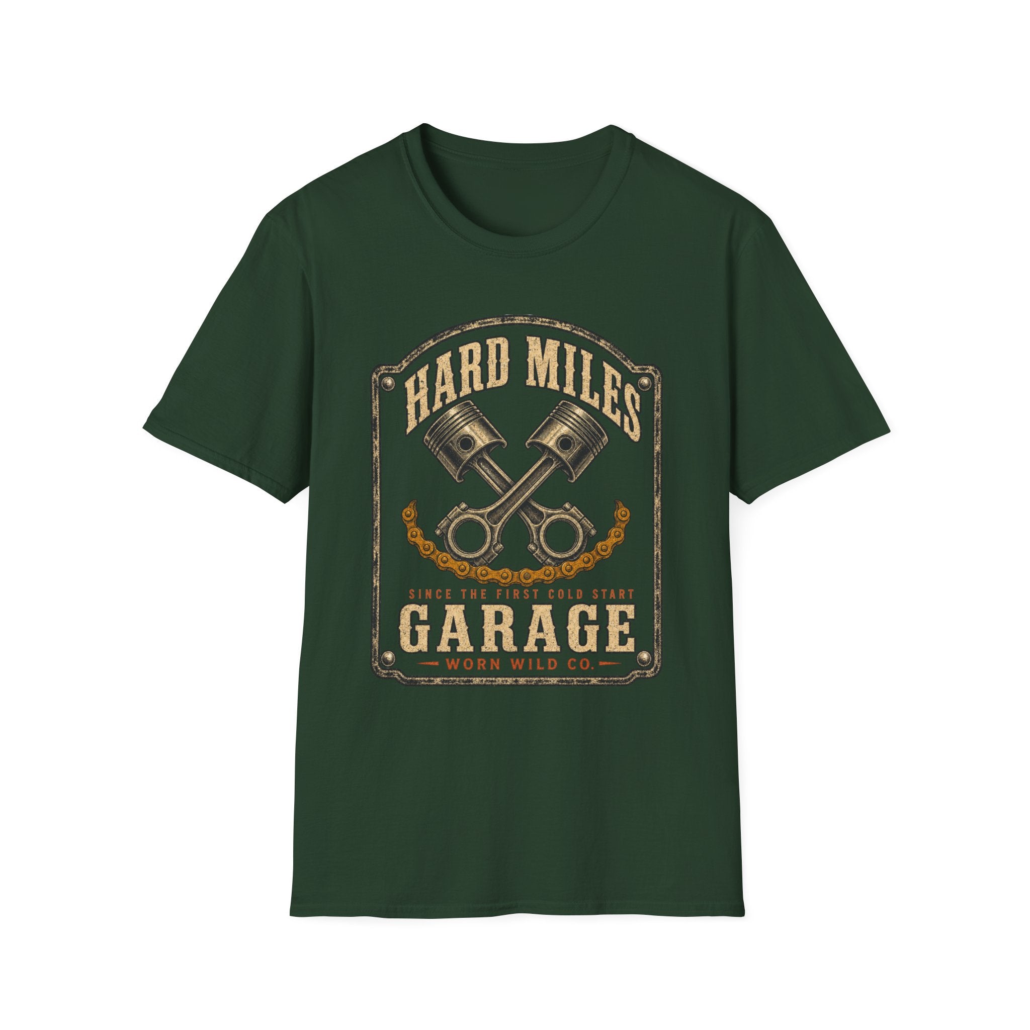 Hard Miles Garage - Motorcycles Graphic T-Shirt