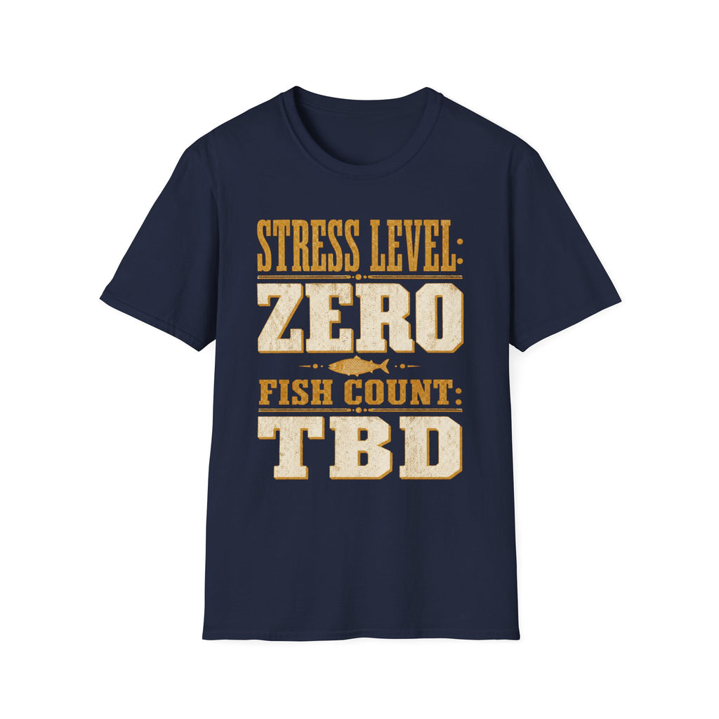 Stress Level - Fishing Graphic T-Shirt