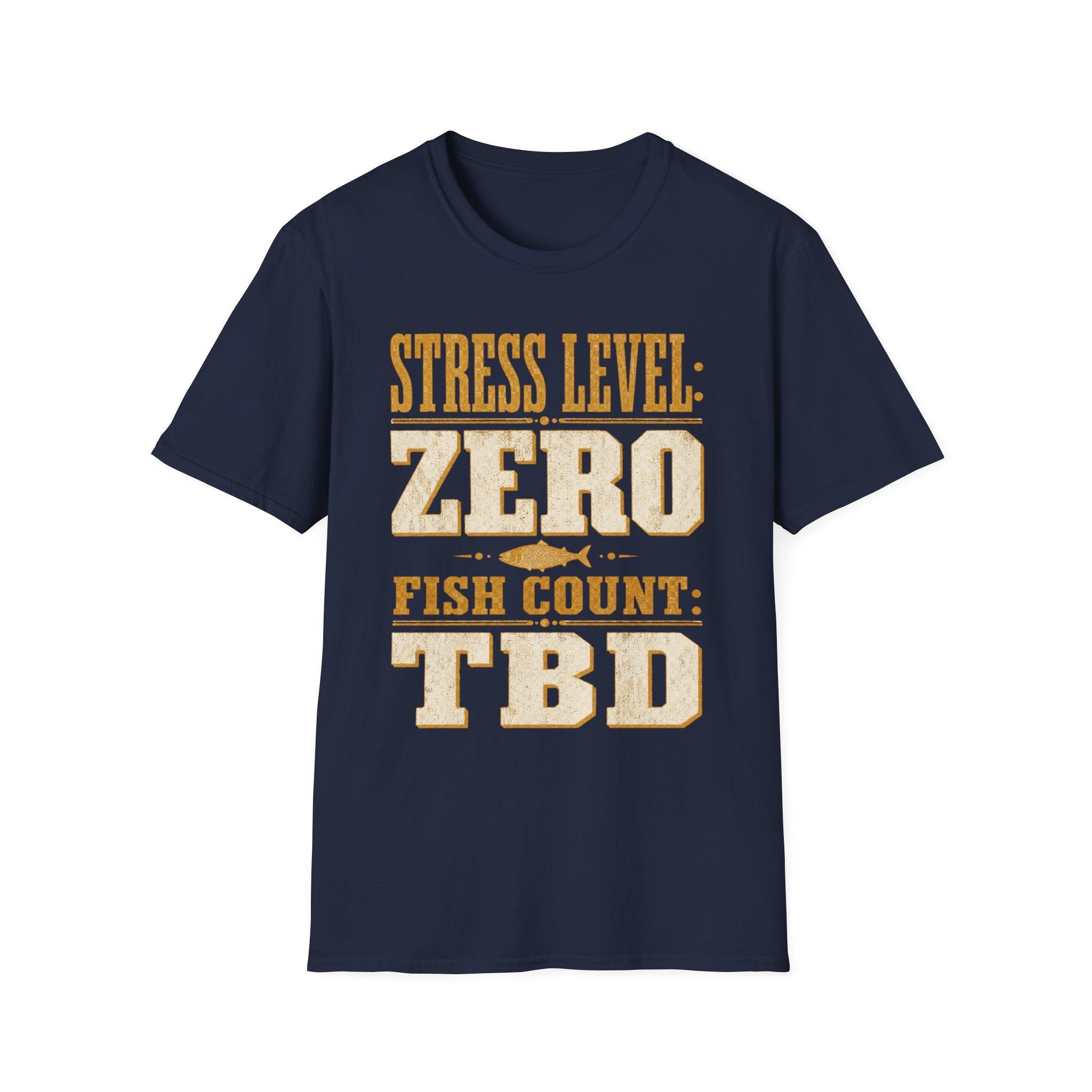 Stress Level - Fishing Graphic T-Shirt