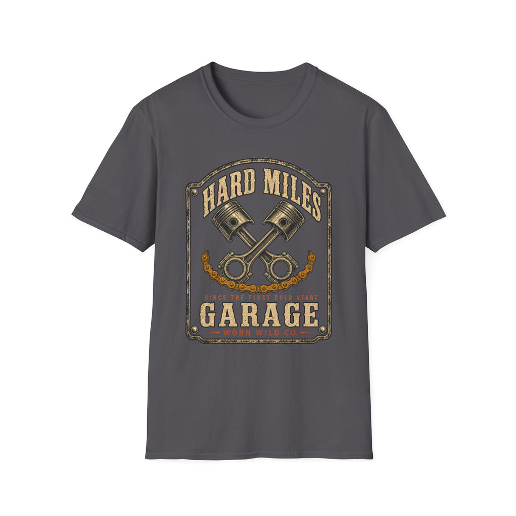 Hard Miles Garage - Motorcycles Graphic T-Shirt