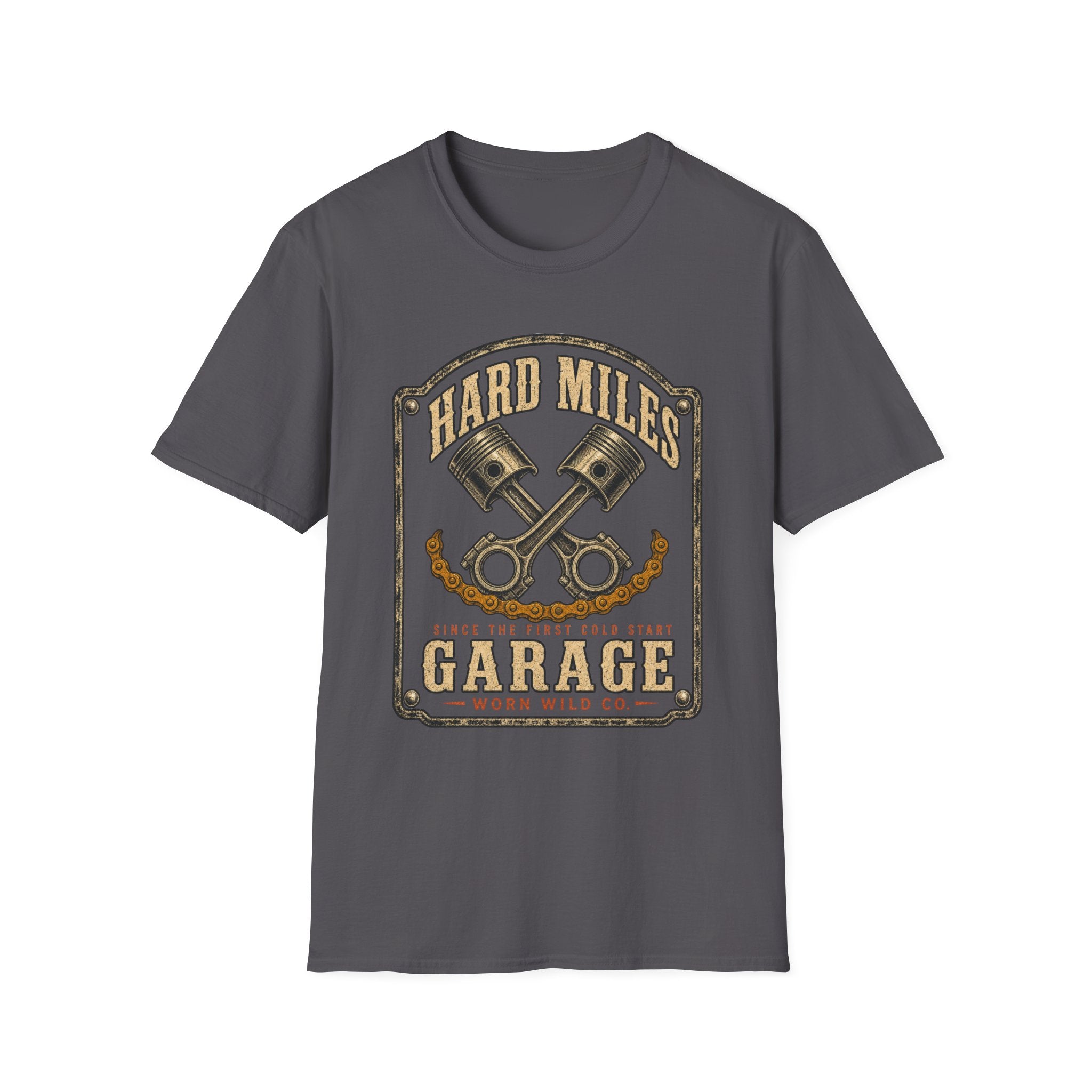 Hard Miles Garage - Motorcycles Graphic T-Shirt