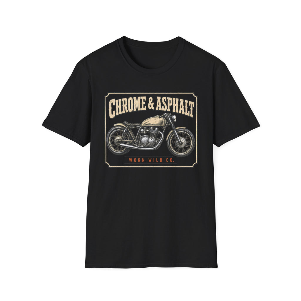 Chrome & Asphalt - Motorcycles Graphic T-Shirt