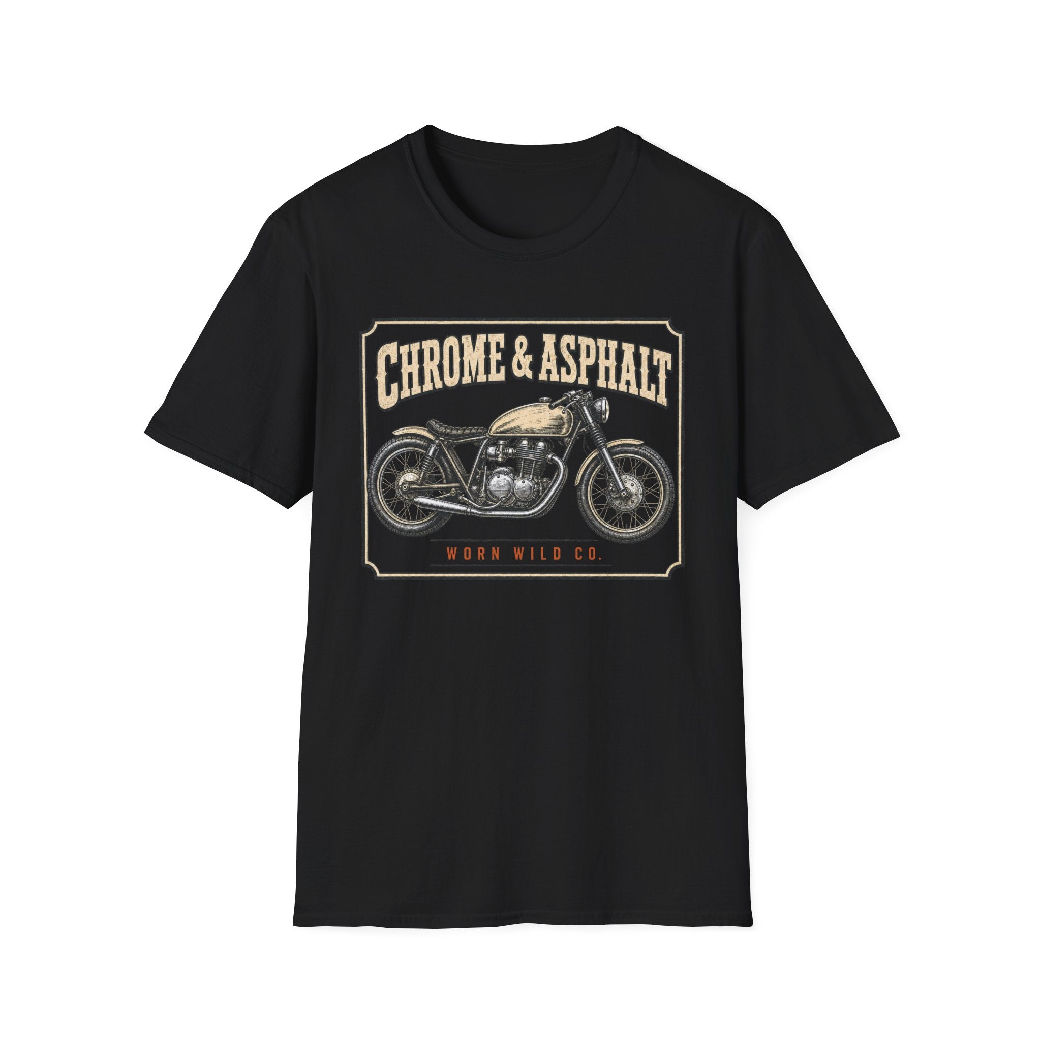 Chrome & Asphalt - Motorcycles Graphic T-Shirt