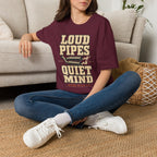 Loud Pipes Quiet Mind - Motorcycles Graphic T-Shirt