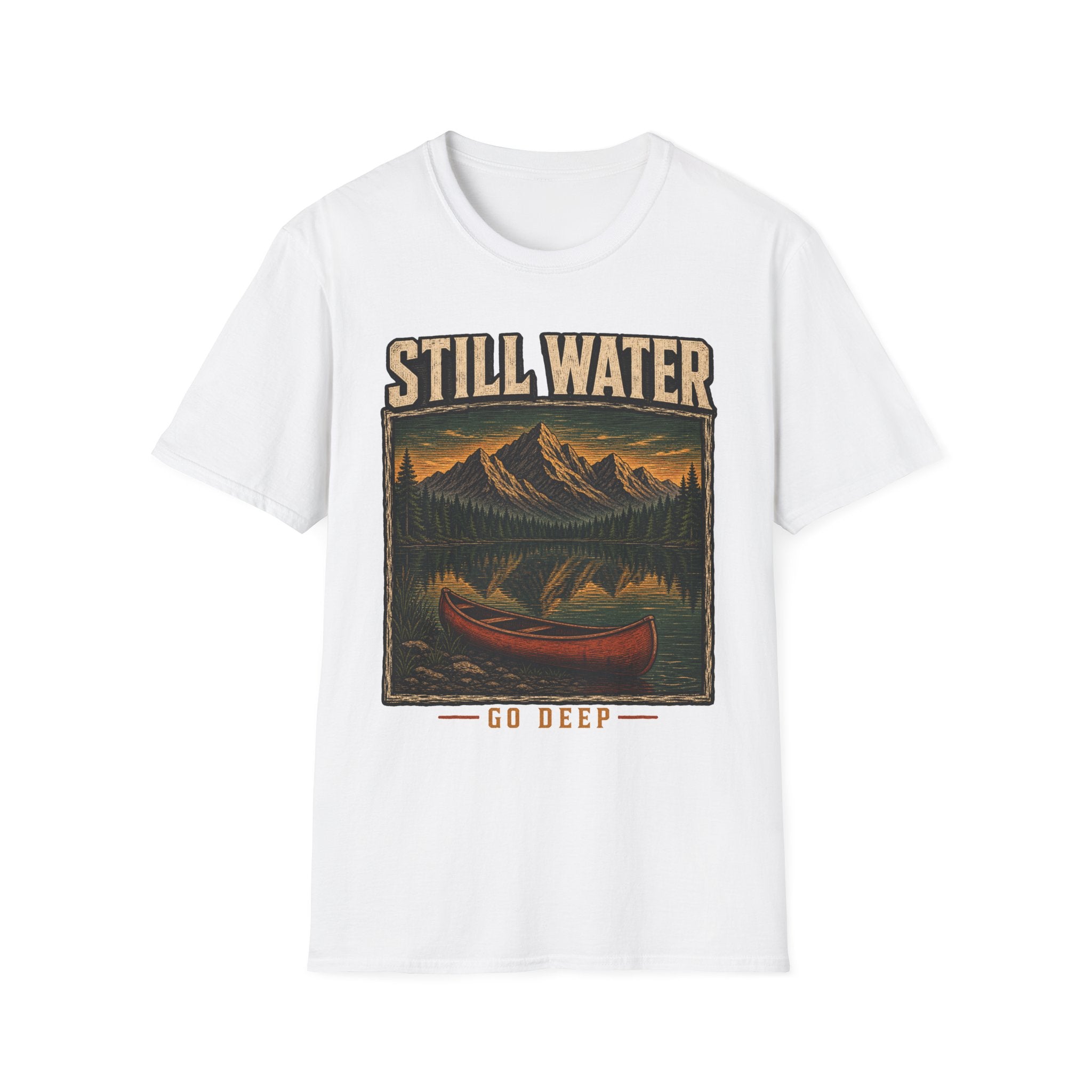 Still Water / Go Deep - Camping Graphic T-Shirt