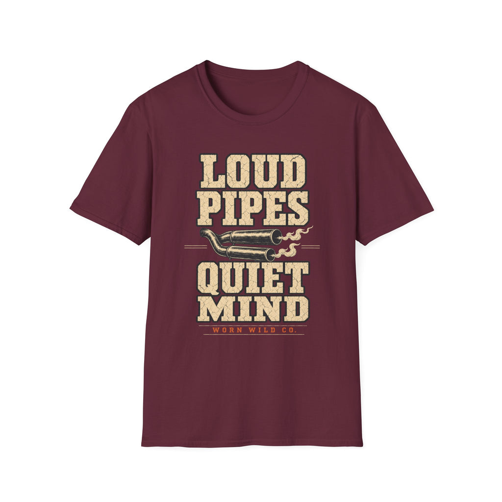Loud Pipes Quiet Mind - Motorcycles Graphic T-Shirt