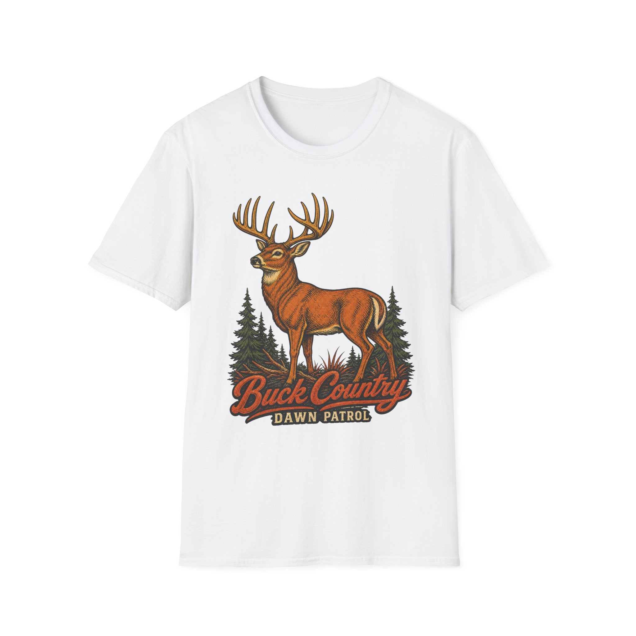 Buck Country / Dawn Patrol - Camping Graphic T-Shirt