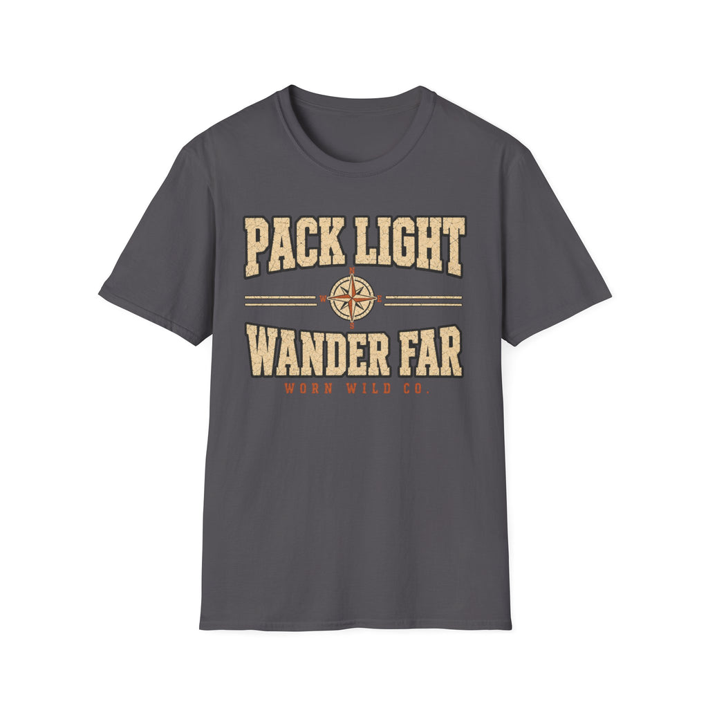 Pack Light Wander Far - Hiking Graphic T-Shirt
