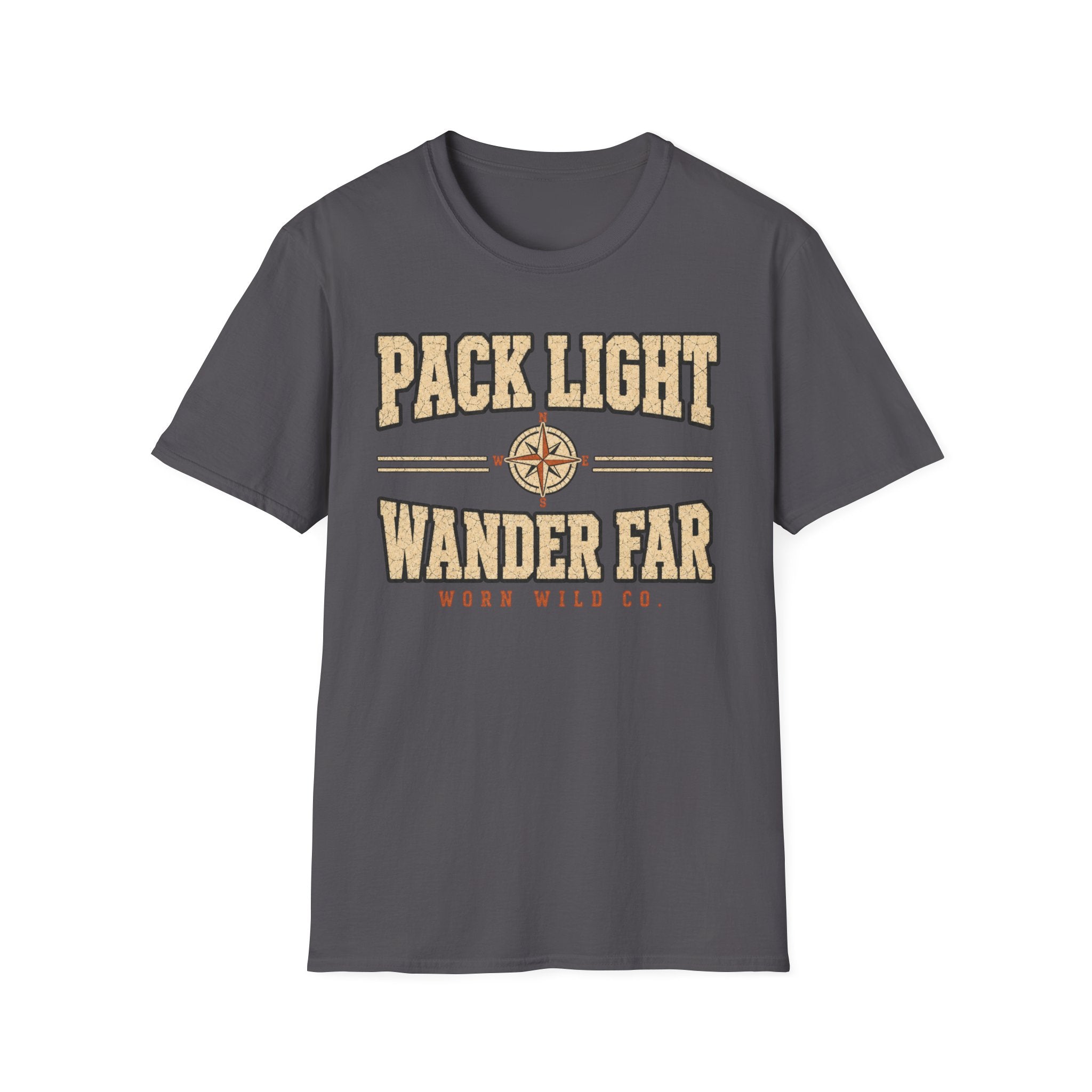 Pack Light Wander Far - Hiking Graphic T-Shirt