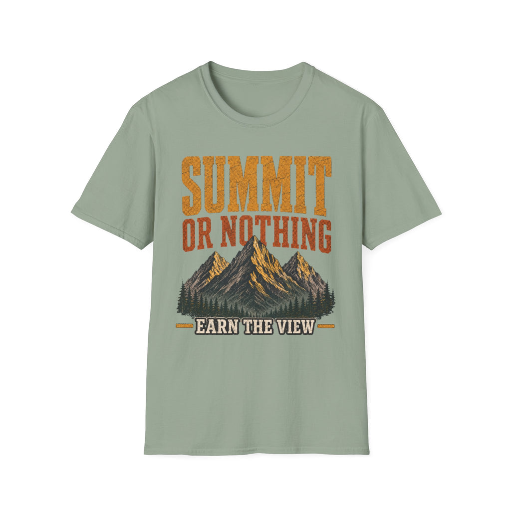 Summit or Nothing / Earn the View - Camping Graphic T-Shirt