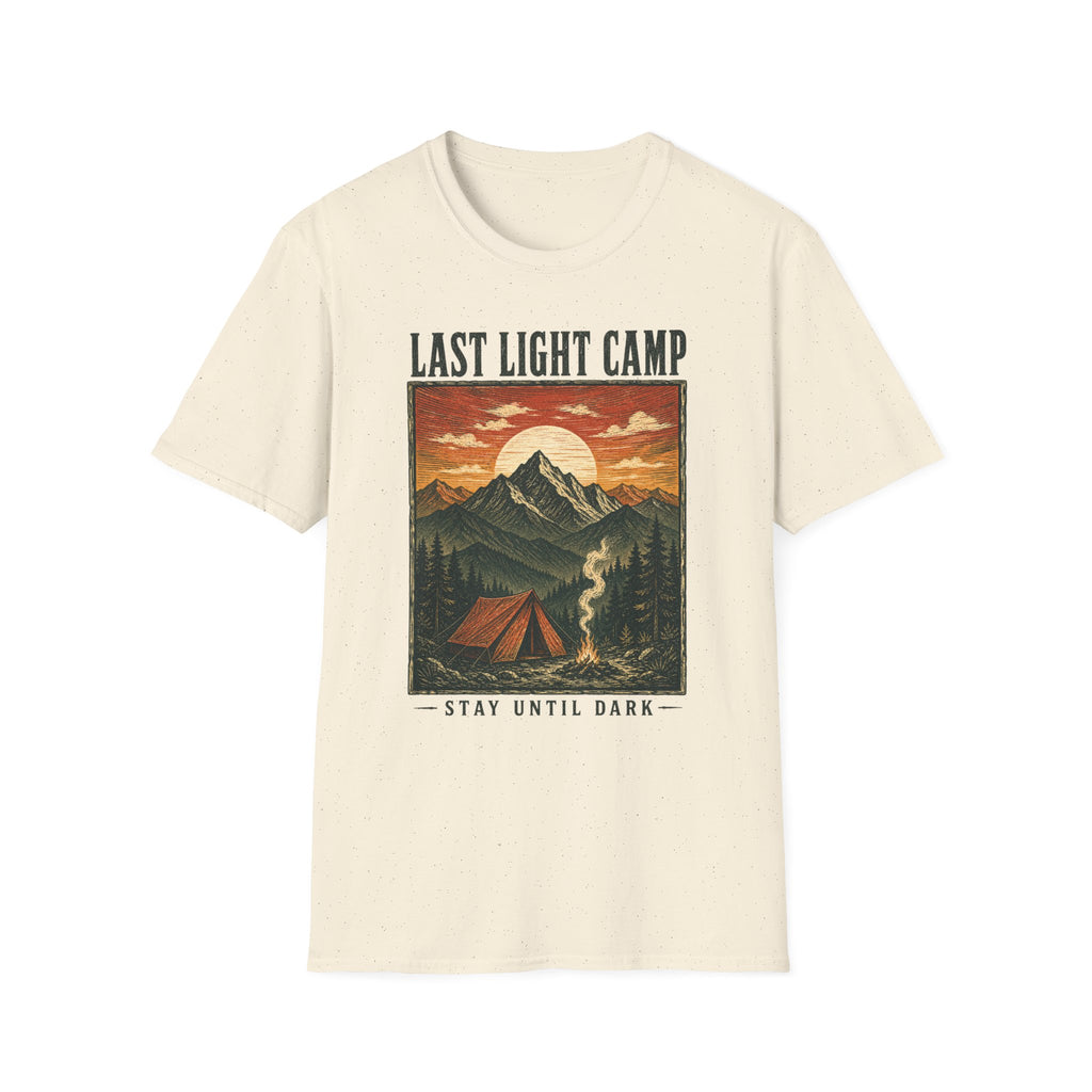 Last Light Camp / Stay Until Dark - Camping Graphic T-Shirt