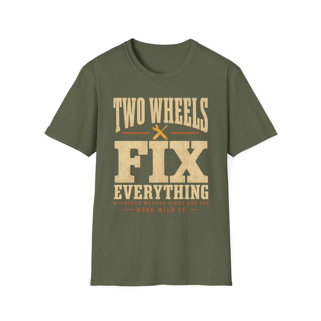 Two Wheels Fix Everything - Motorcycles Graphic T-Shirt