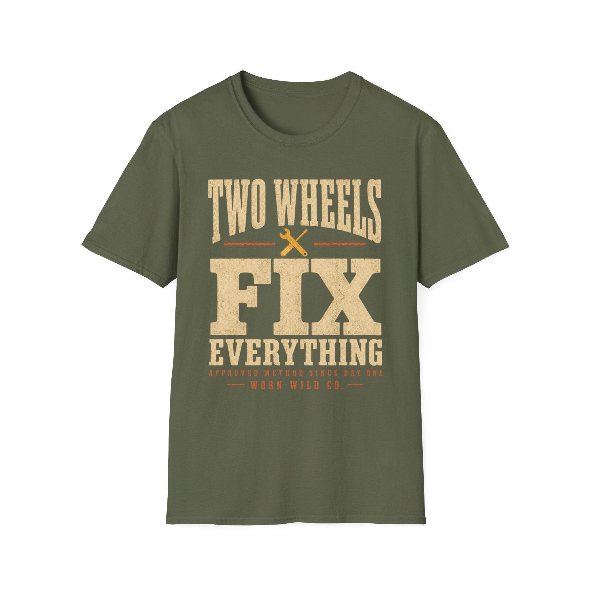 Two Wheels Fix Everything - Motorcycles Graphic T-Shirt