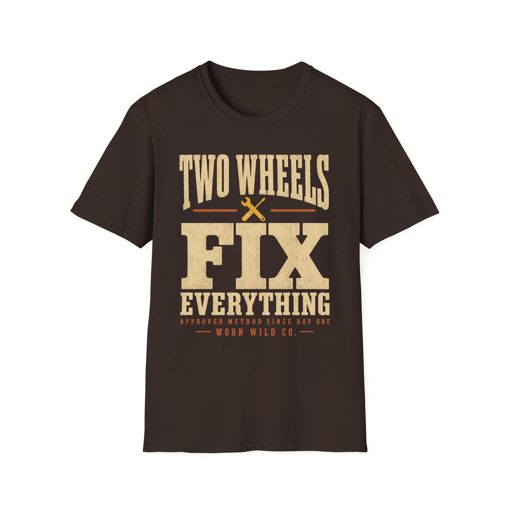 Two Wheels Fix Everything - Motorcycles Graphic T-Shirt