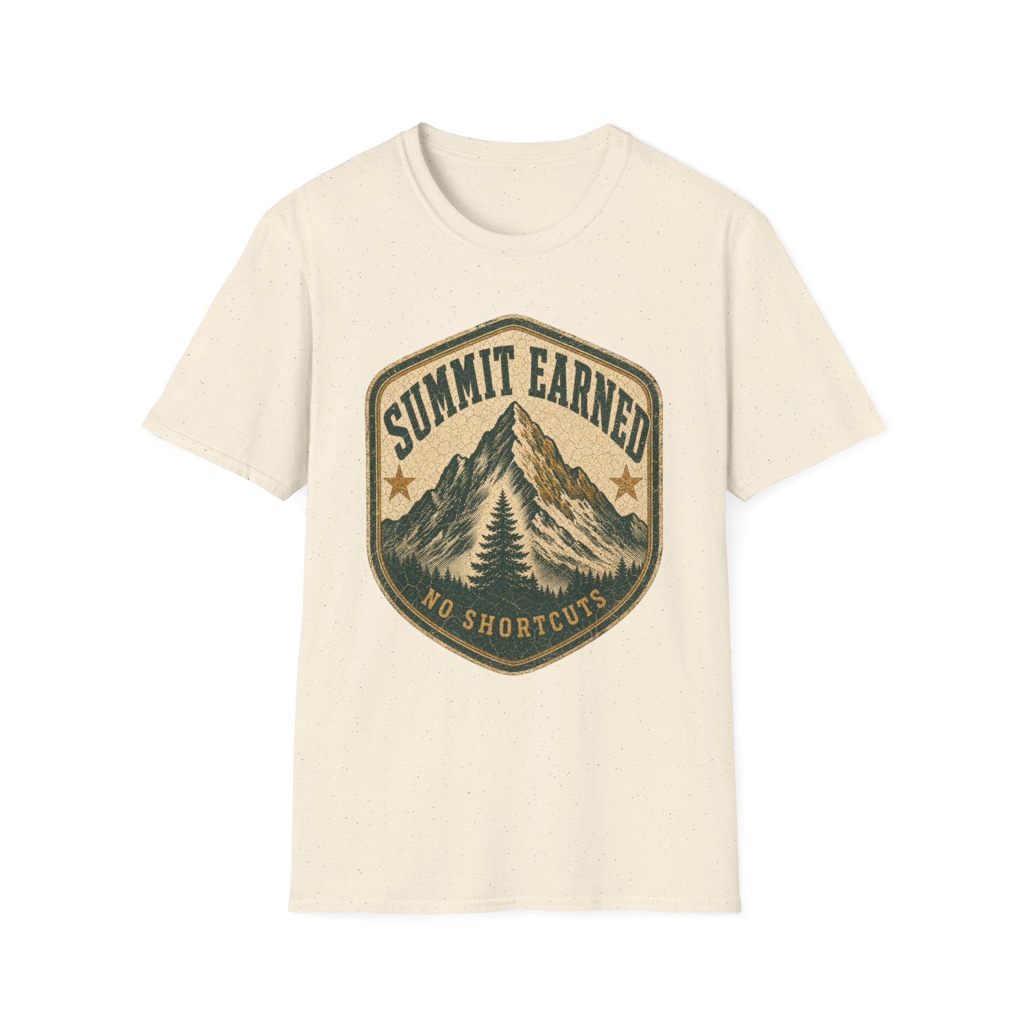 Summit Earned / No Shortcuts - Camping Graphic T-Shirt