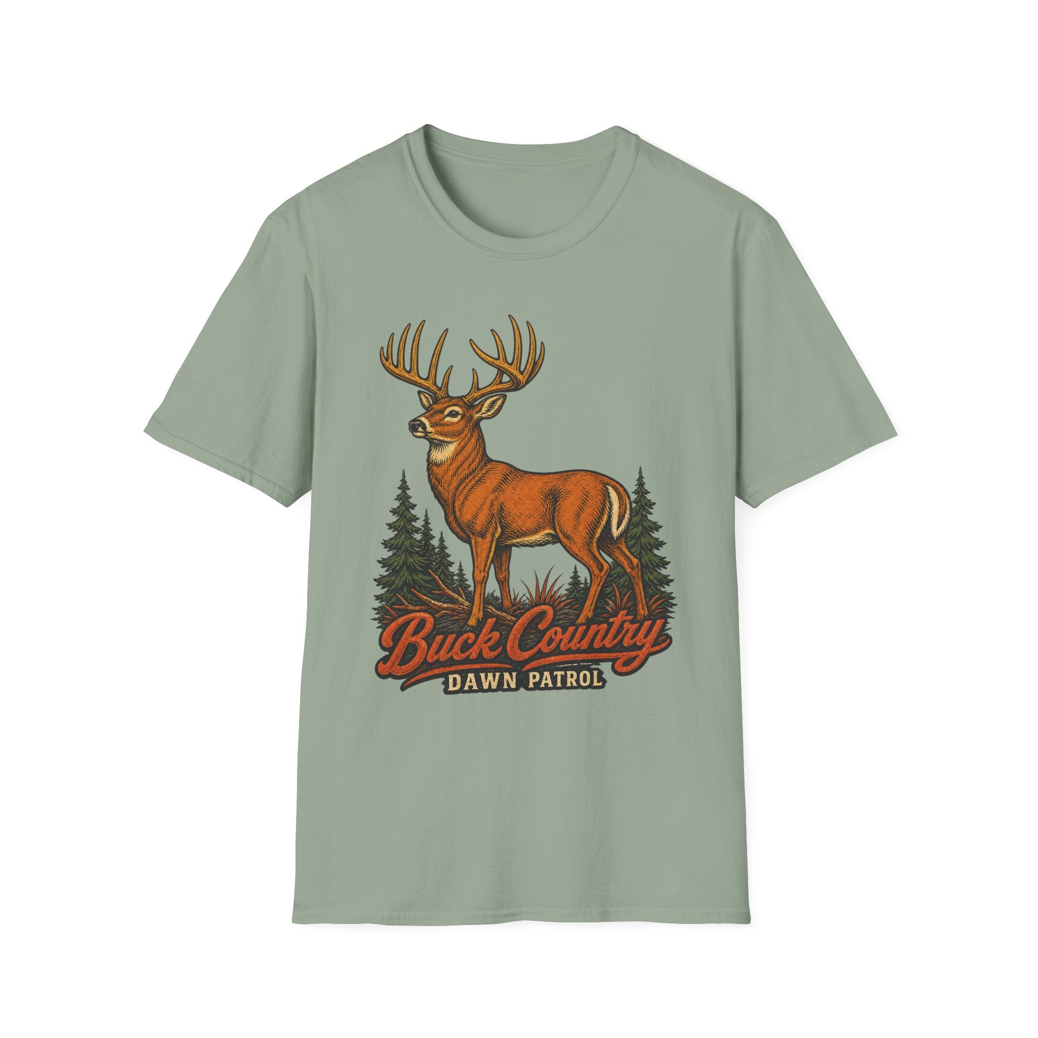 Buck Country / Dawn Patrol - Camping Graphic T-Shirt