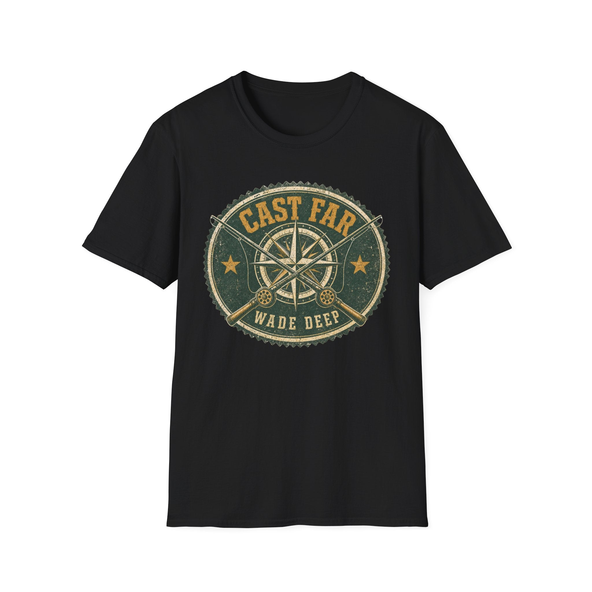 Cast Far - Fishing Graphic T-Shirt