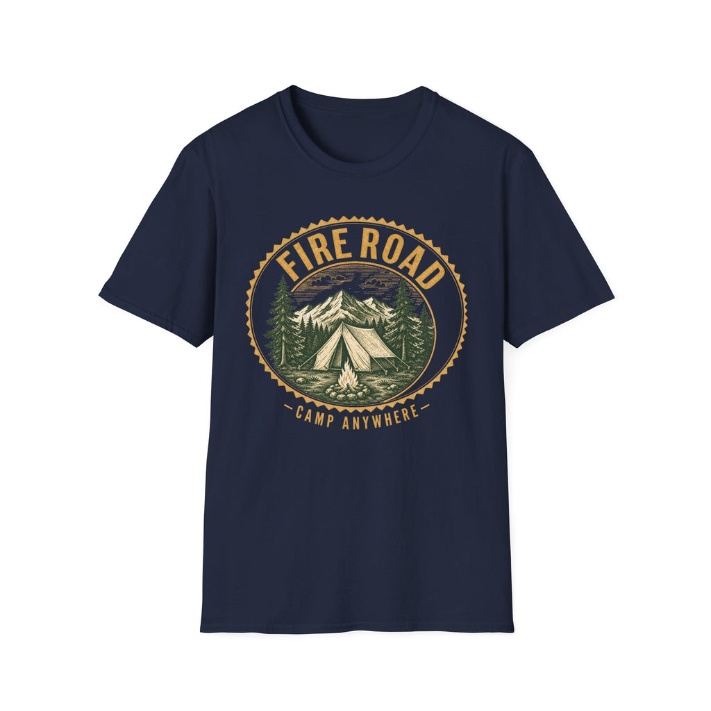 Fire Road / Camp Anywhere - Camping Graphic T-Shirt
