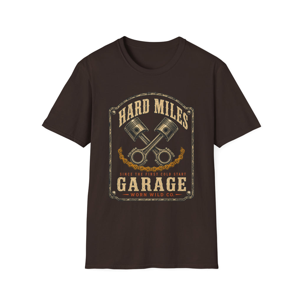 Hard Miles Garage - Motorcycles Graphic T-Shirt