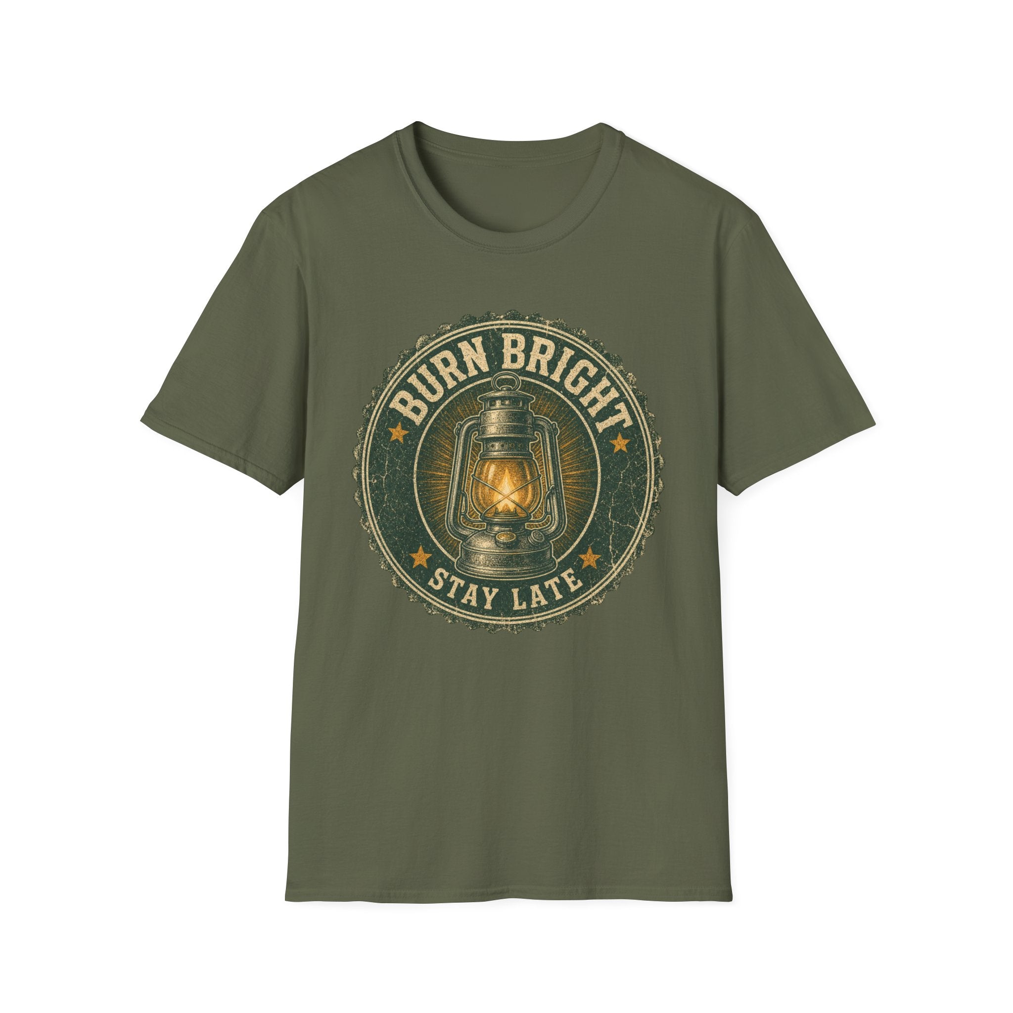 Burn Bright / Stay Late - Camping Graphic T-Shirt