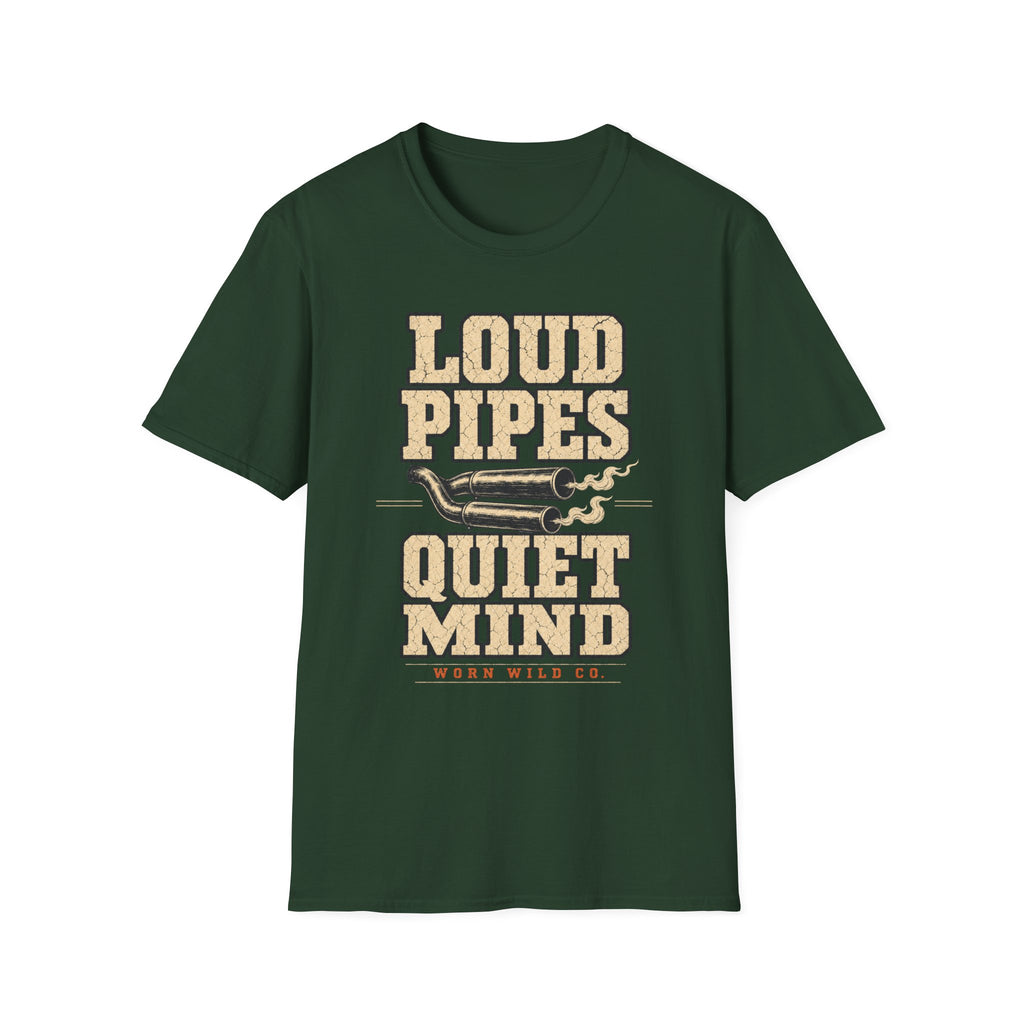 Loud Pipes Quiet Mind - Motorcycles Graphic T-Shirt
