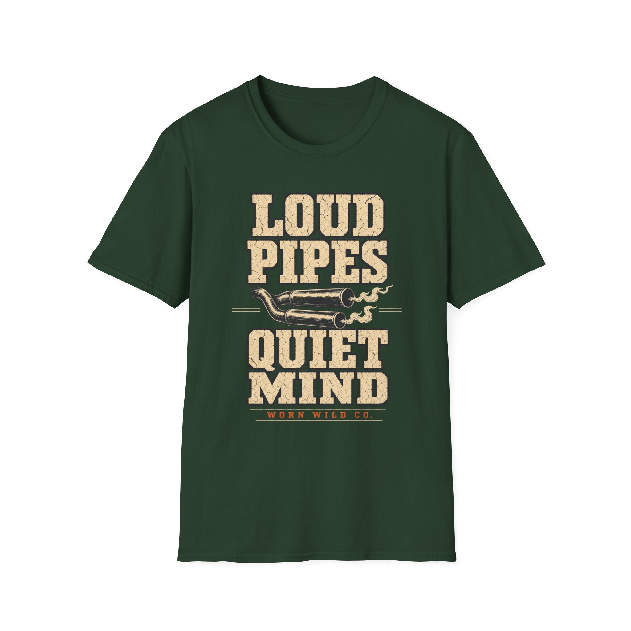 Loud Pipes Quiet Mind - Motorcycles Graphic T-Shirt