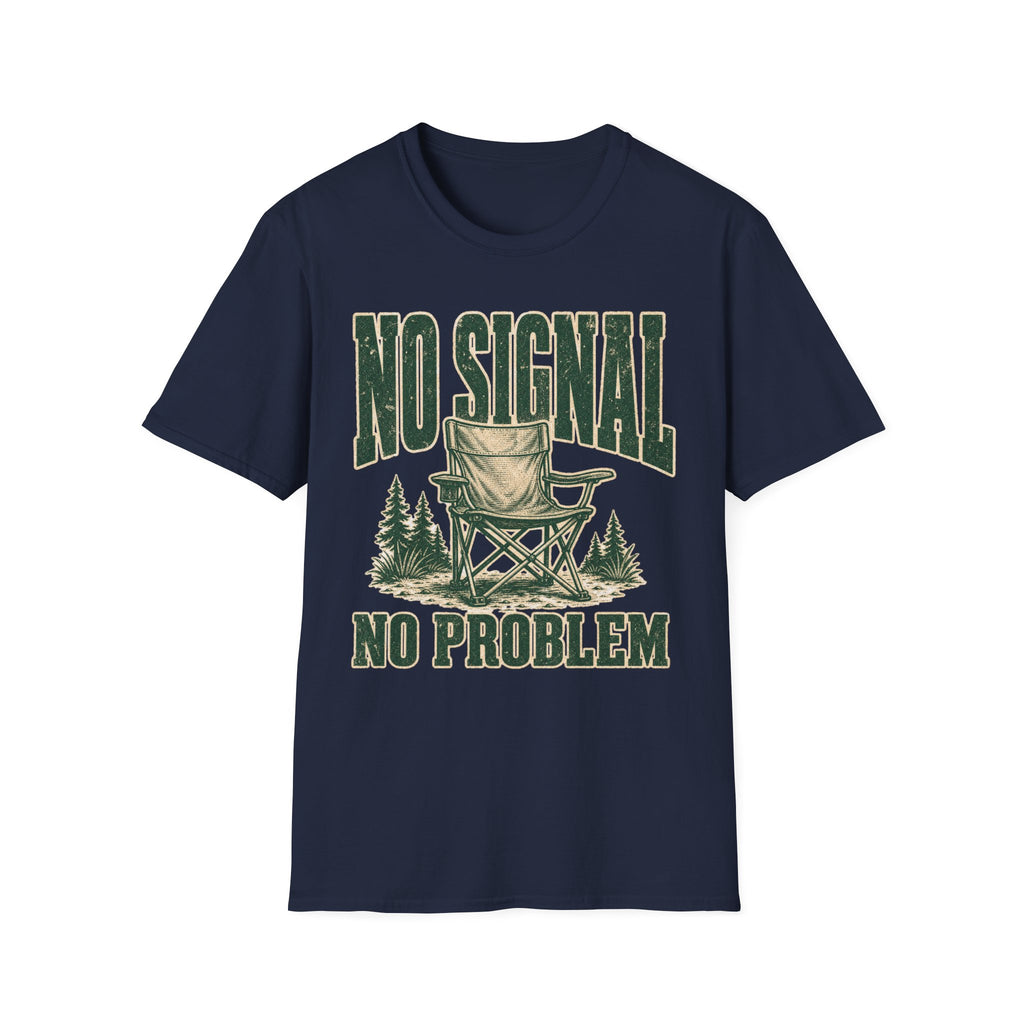 No Signal No Problem - Camping Graphic T-Shirt