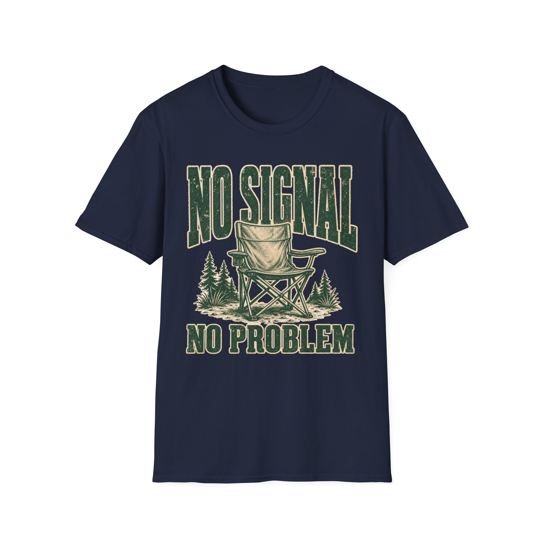 No Signal No Problem - Camping Graphic T-Shirt