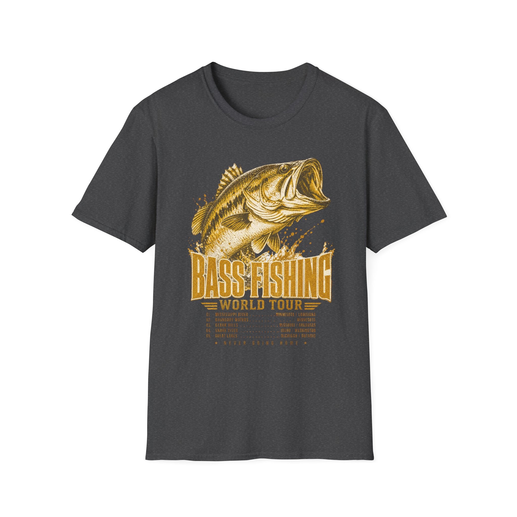 Bass Fishing World Tour - Fishing Graphic T-Shirt