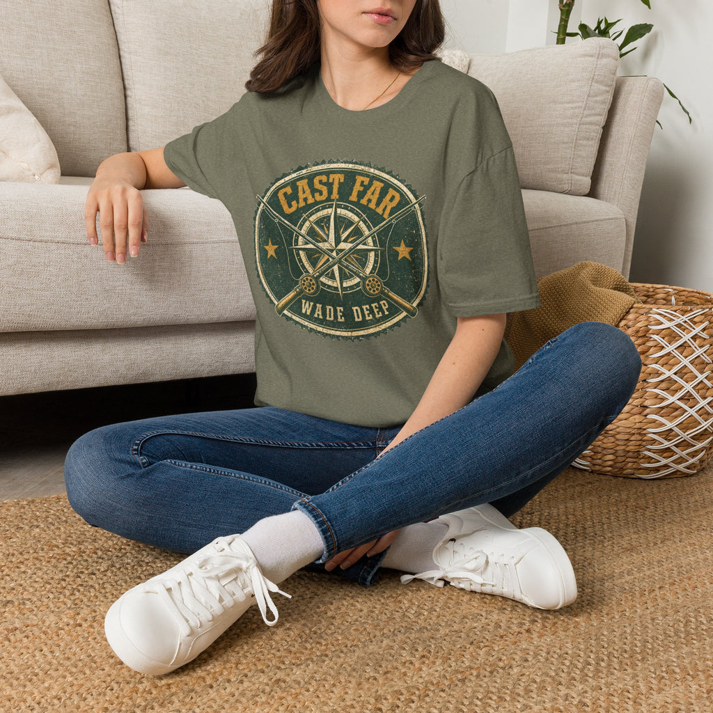 Cast Far - Fishing Graphic T-Shirt