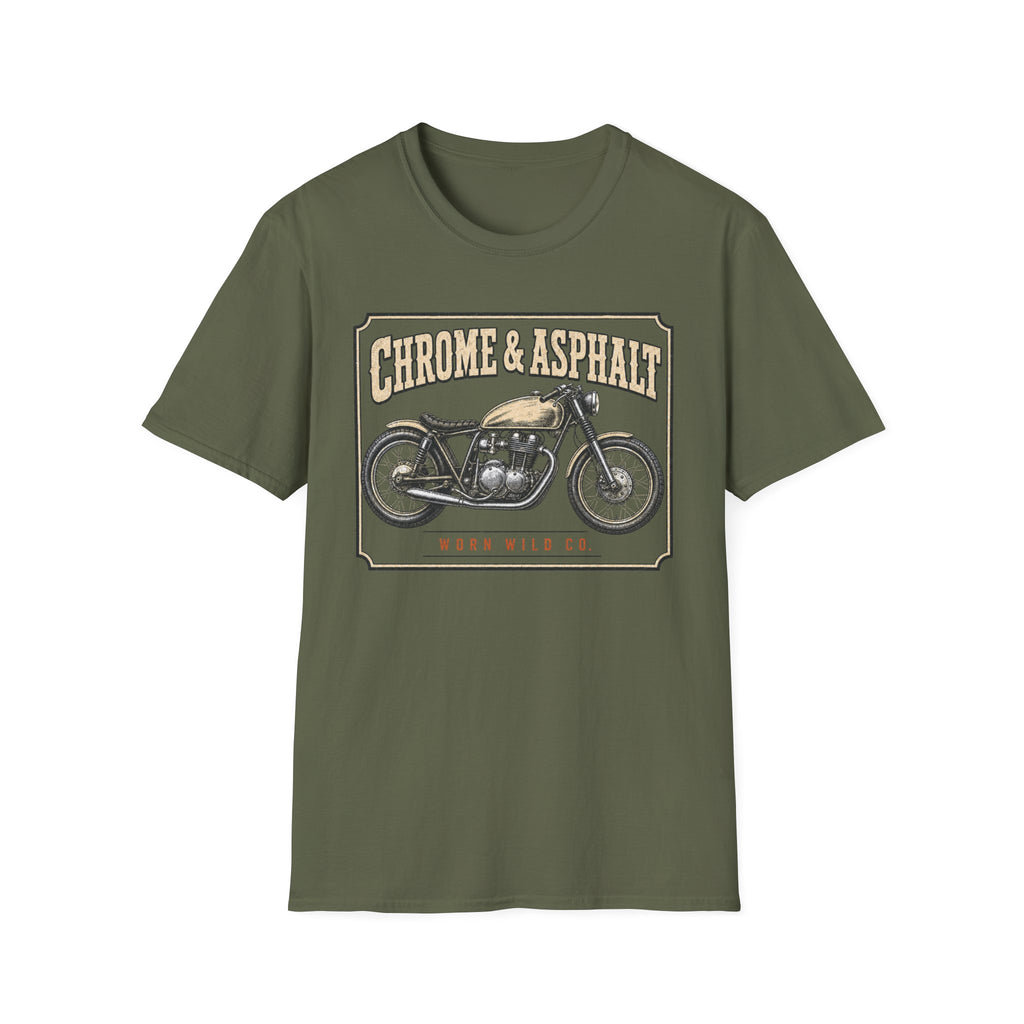 Chrome & Asphalt - Motorcycles Graphic T-Shirt