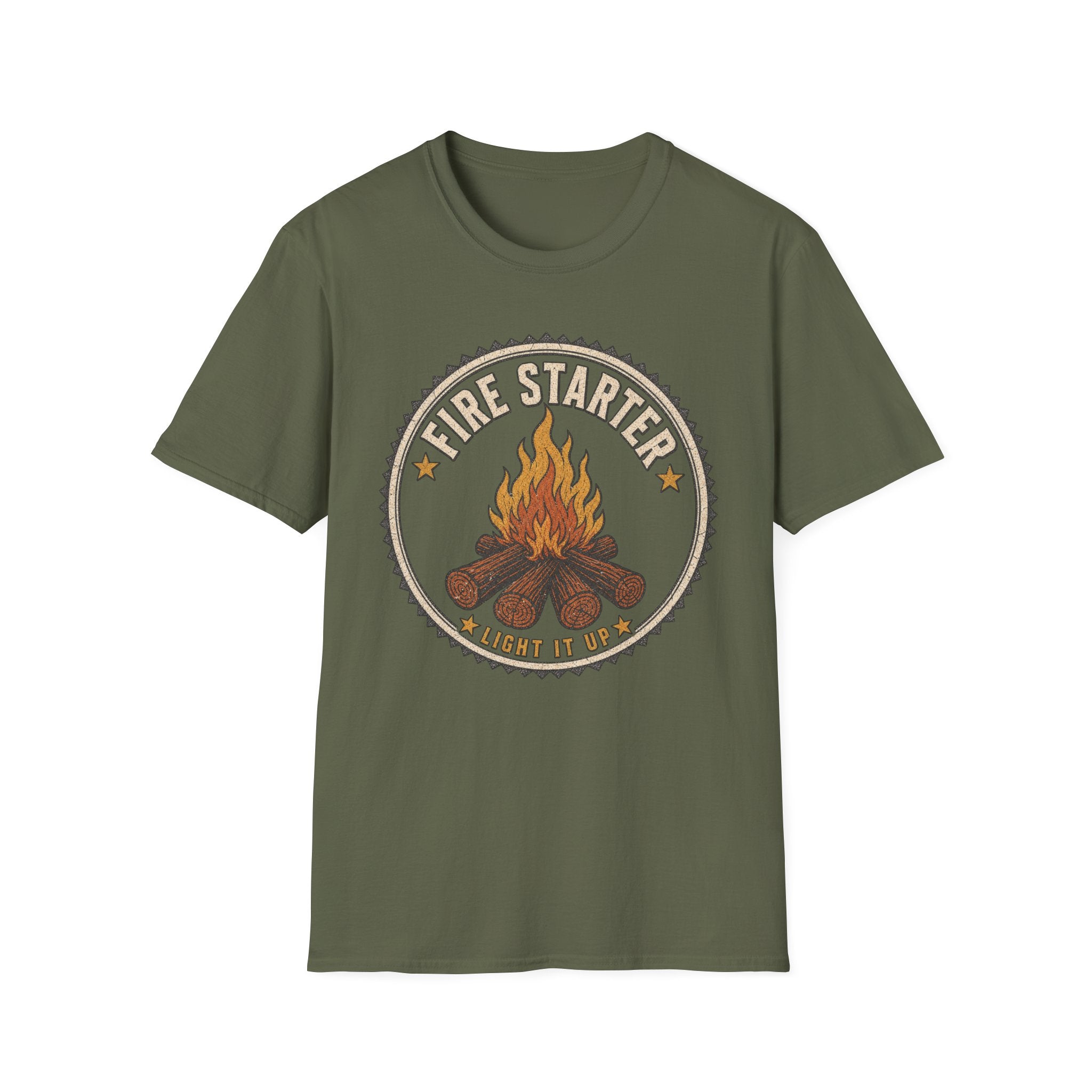 Fire Starter / Light It Up - Camping Graphic T-Shirt