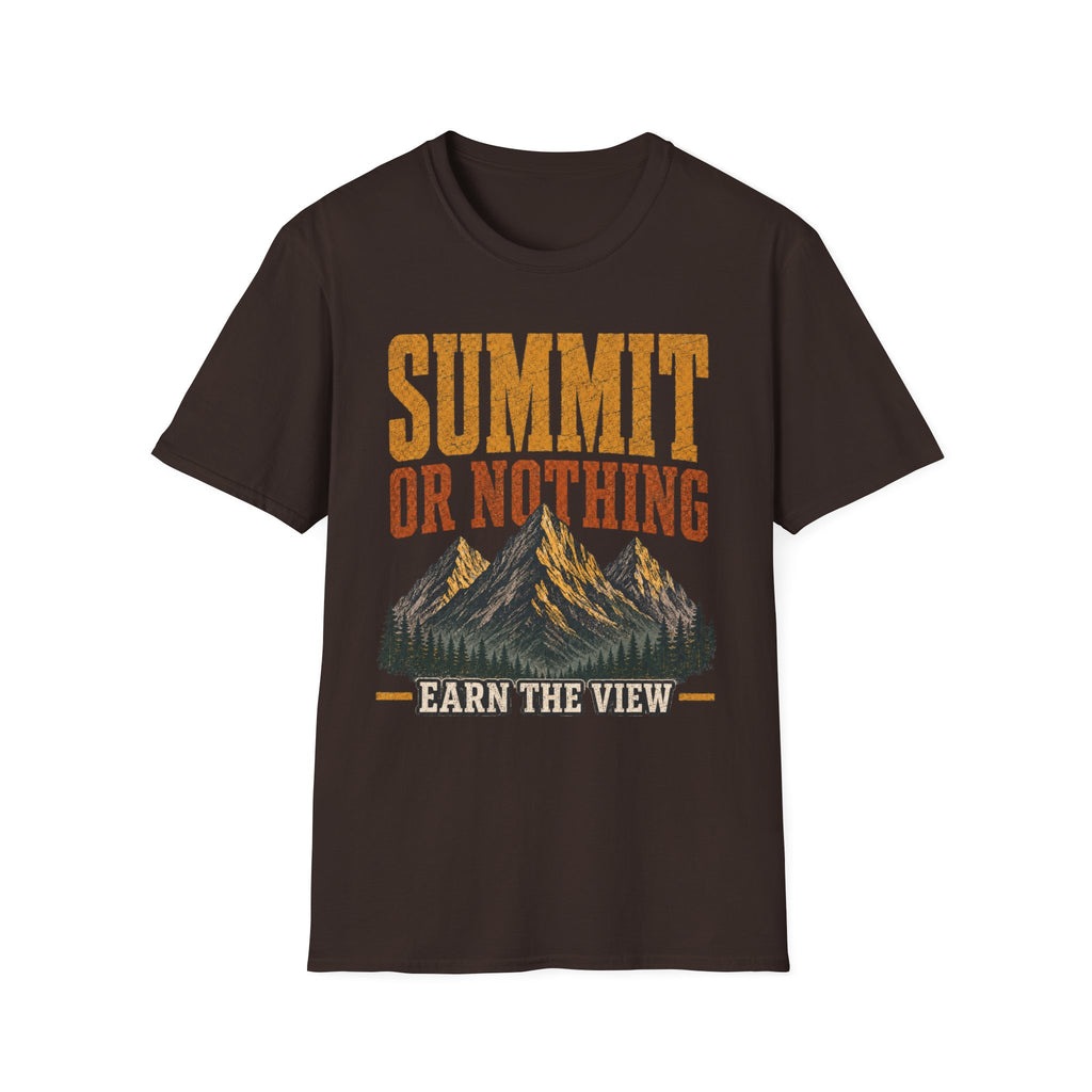 Summit or Nothing / Earn the View - Camping Graphic T-Shirt