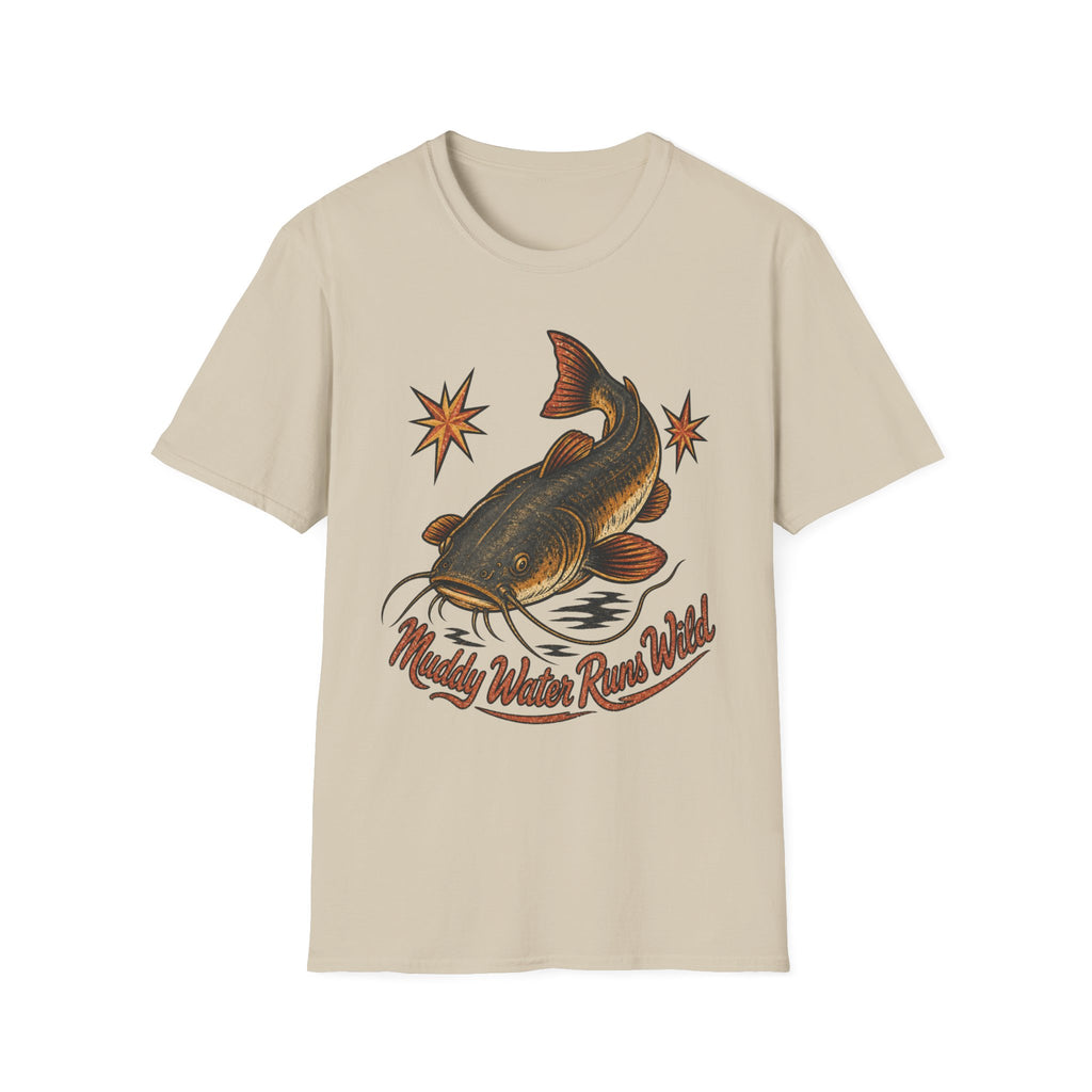 Muddy Water Runs Wild - Fishing Graphic T-Shirt