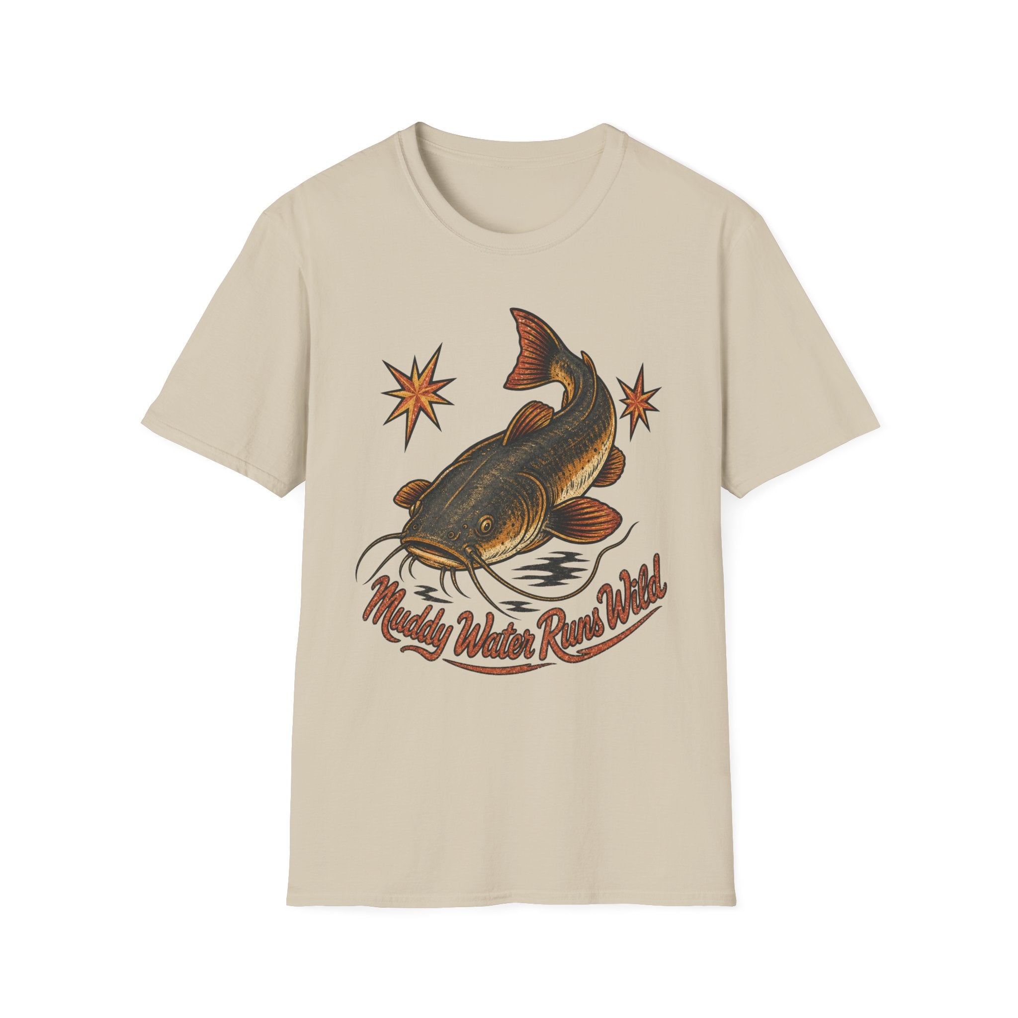 Muddy Water Runs Wild - Fishing Graphic T-Shirt
