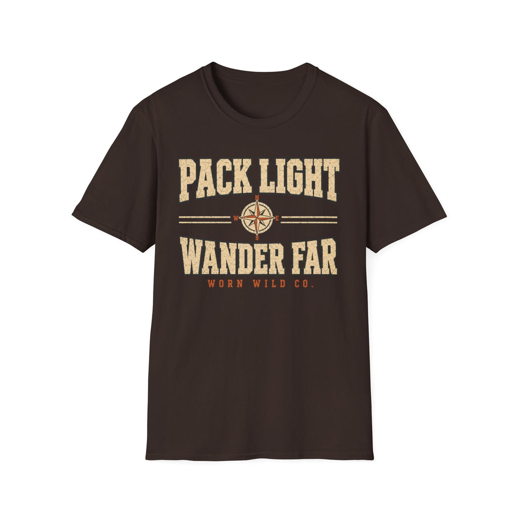 Pack Light Wander Far - Hiking Graphic T-Shirt