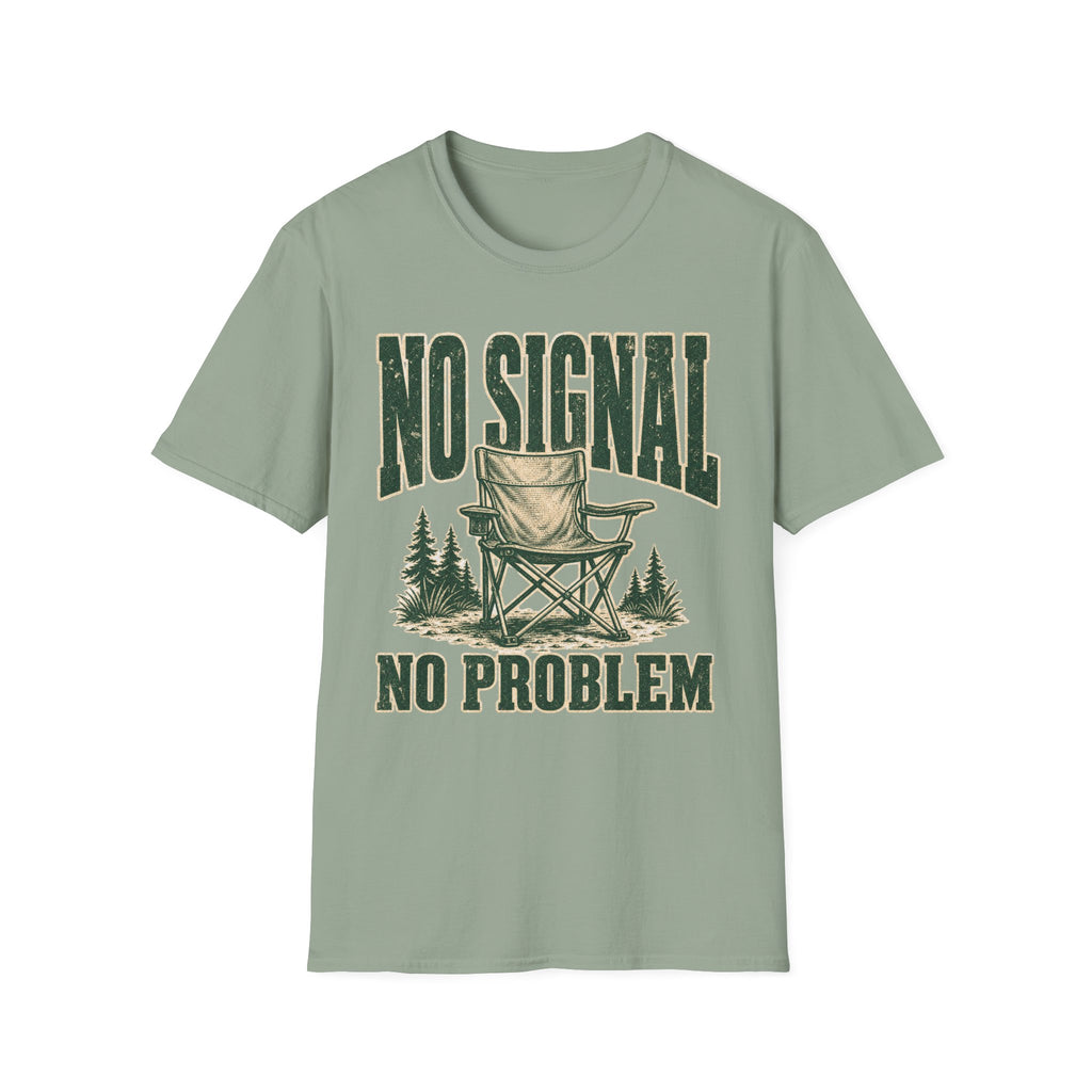 No Signal No Problem - Camping Graphic T-Shirt