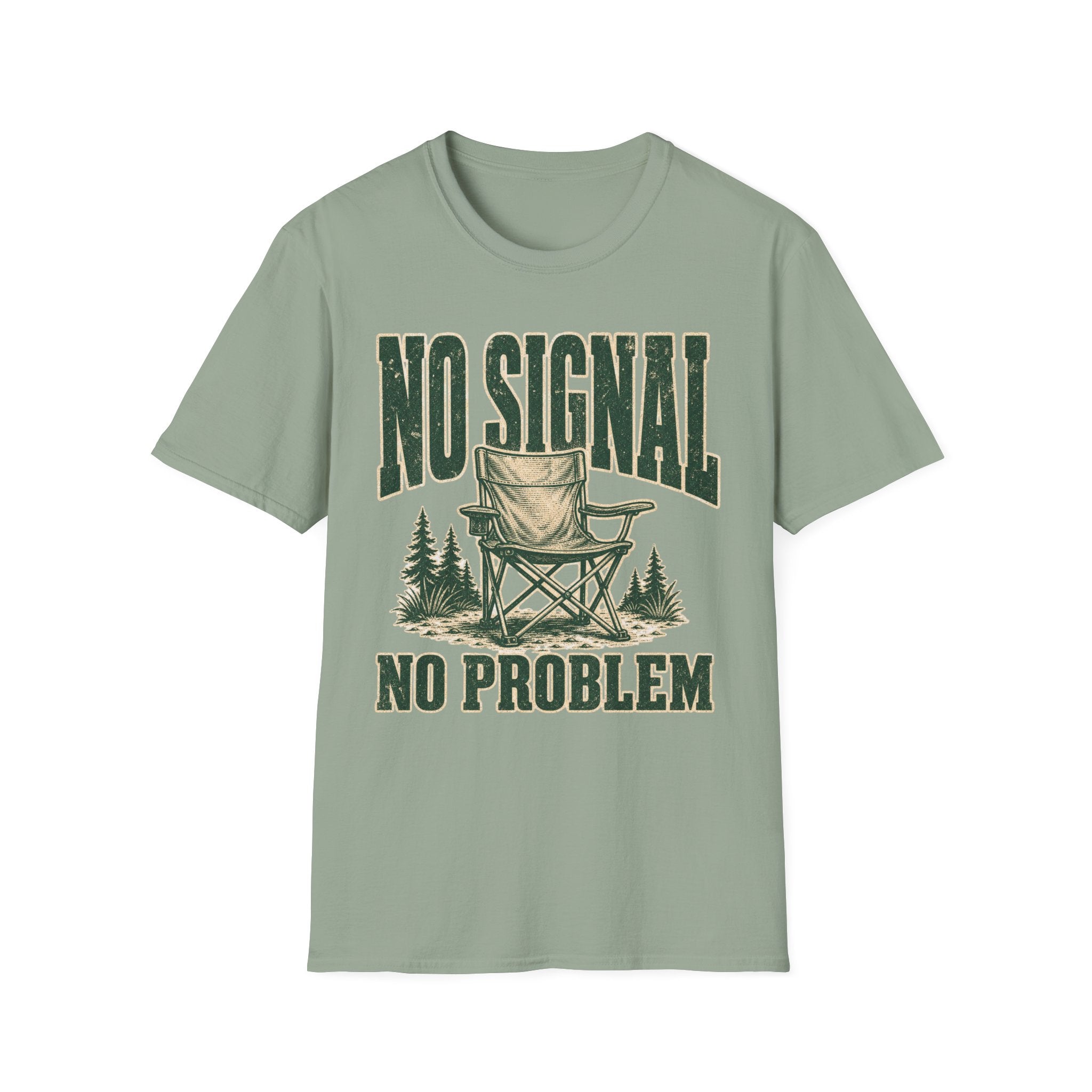 No Signal No Problem - Camping Graphic T-Shirt