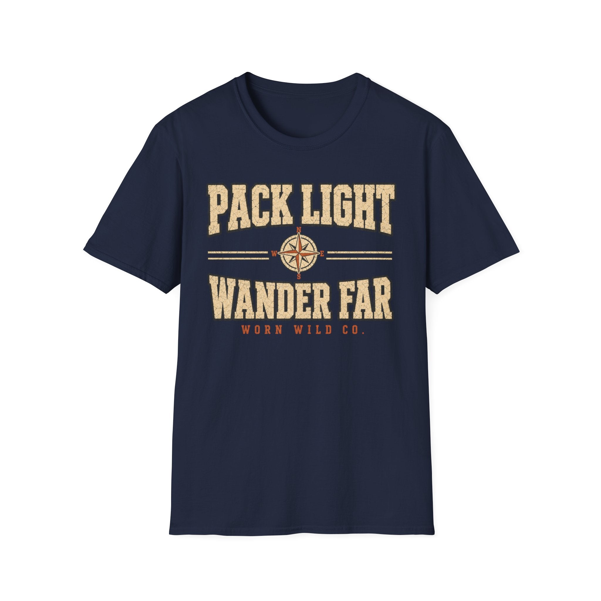 Pack Light Wander Far - Hiking Graphic T-Shirt