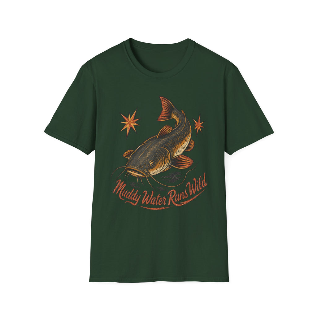 Muddy Water Runs Wild - Fishing Graphic T-Shirt