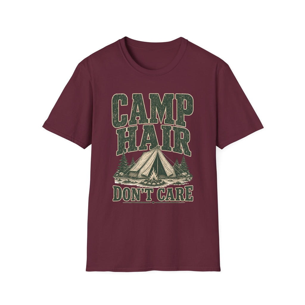 Camp Hair / Don't Care - Camping Graphic T-Shirt