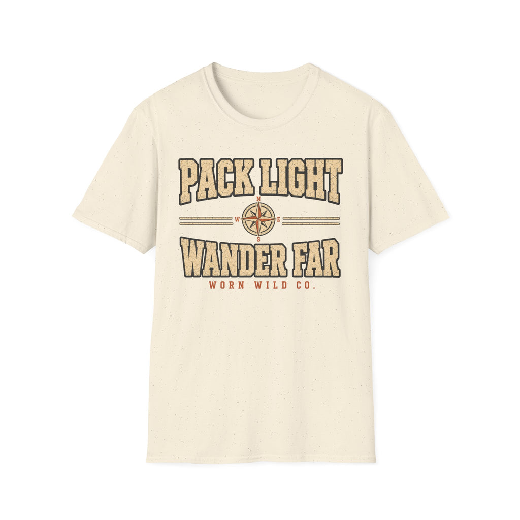 Pack Light Wander Far - Hiking Graphic T-Shirt